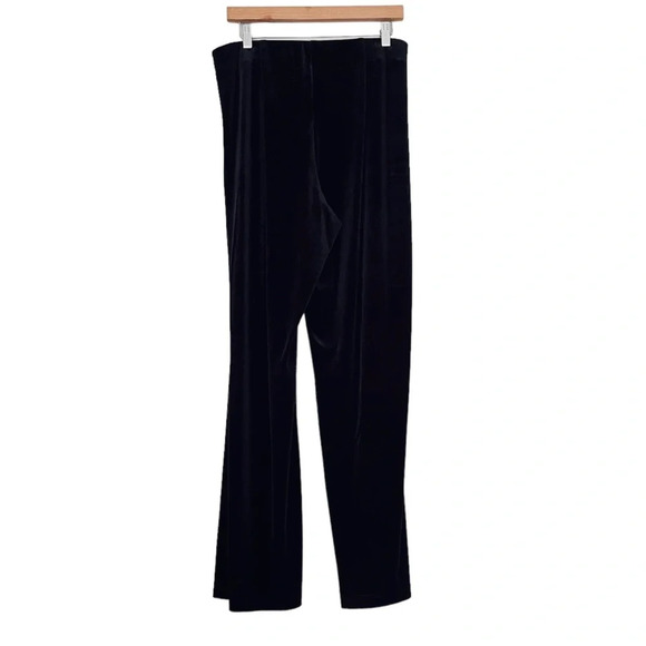 Dress Barn Velvet Pants Sz 12 Black Relaxed Luxury Evening Party Classic NWT - Picture 2 of 9
